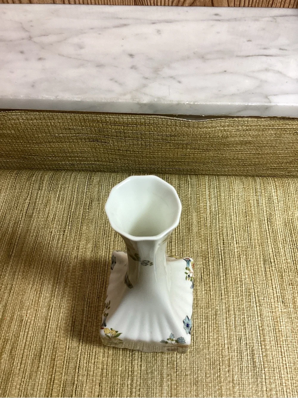 Aynsley Cottage Garden White Floral Bone China Bud Vase 7”
